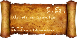 Dömény Szabolcs névjegykártya