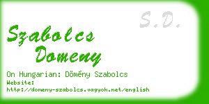 szabolcs domeny business card