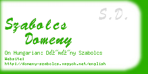 szabolcs domeny business card